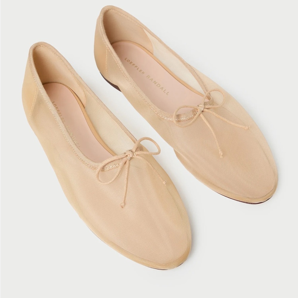 Loeffler Randall Landon Caramel Mesh Ballet Flat - Picture 3 of 11